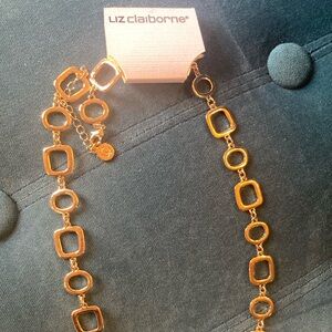 Liz Claiborne Gold Geometric Necklace